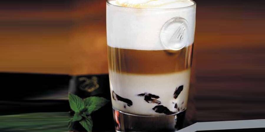 Latte macchiato menthe chocolat