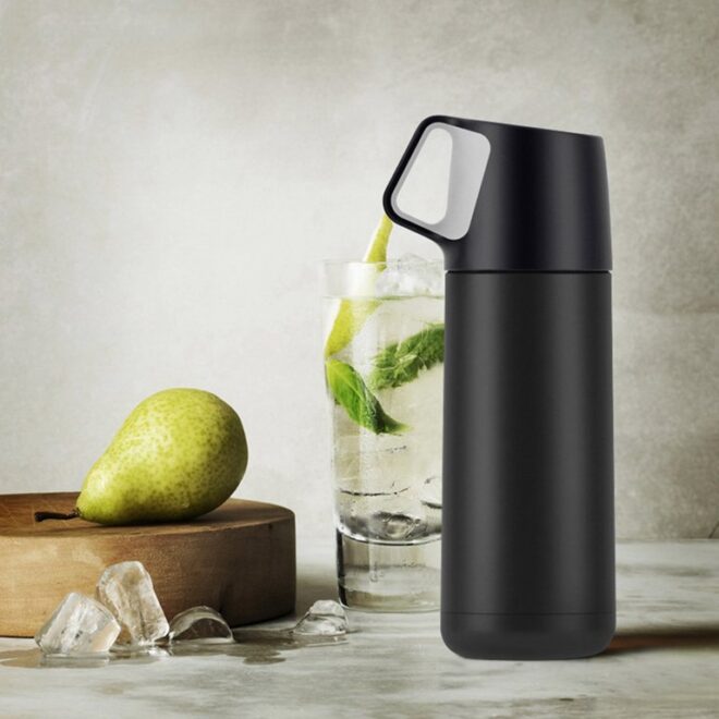 Thermos isotherme 500ml noir avec Goblet – Image 2